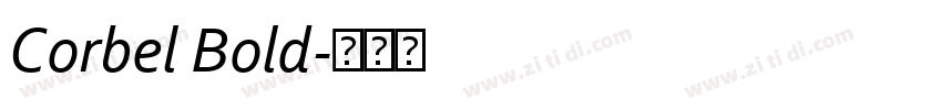 Corbel Bold字体转换
